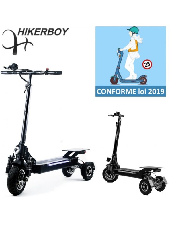 Patinete eléctrico con asiento para personas mayores todo terreno todoterreno 3 ruedas Hikerboys - Imagen 10